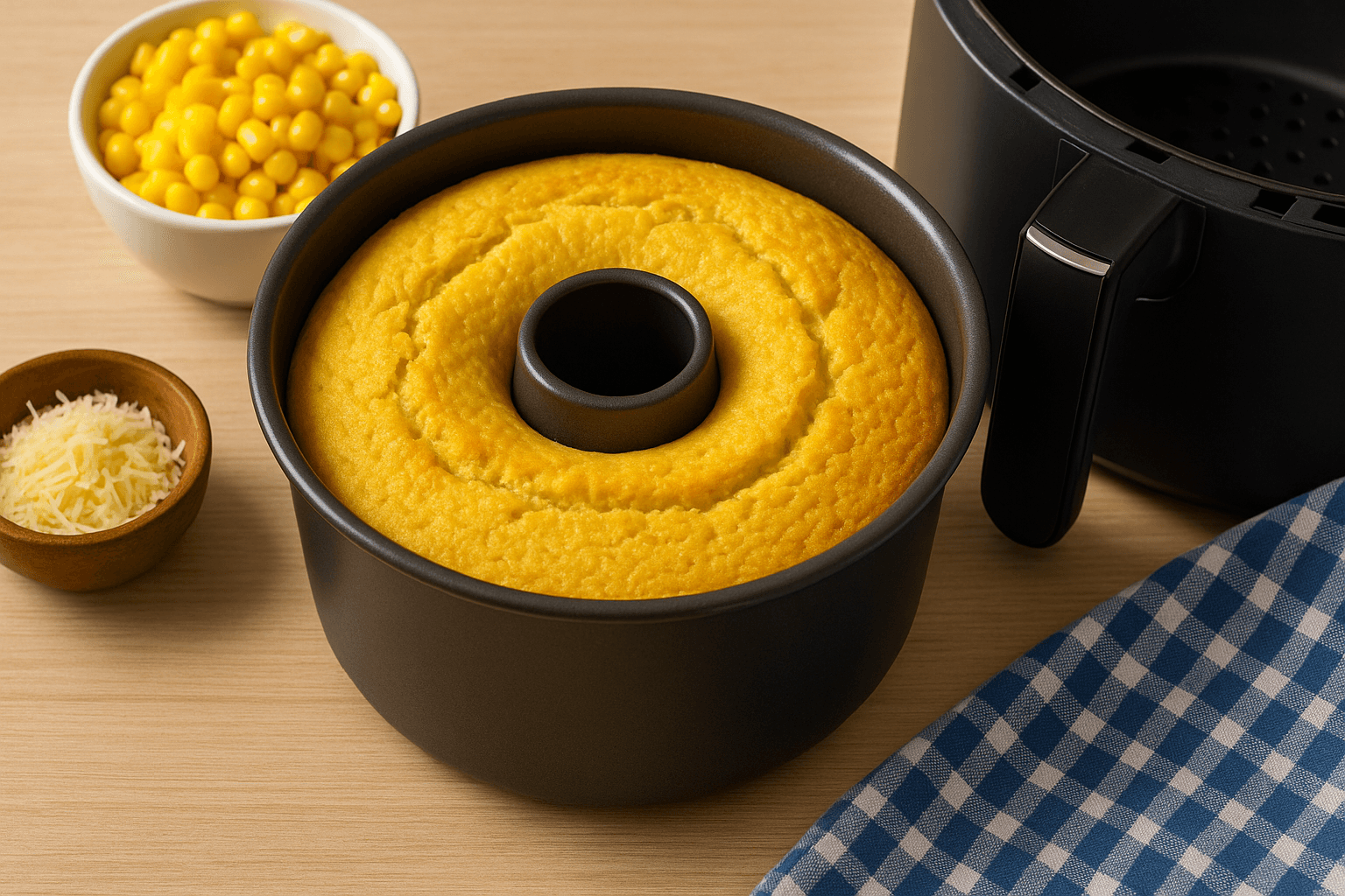 Bolo de Milho na Airfryer