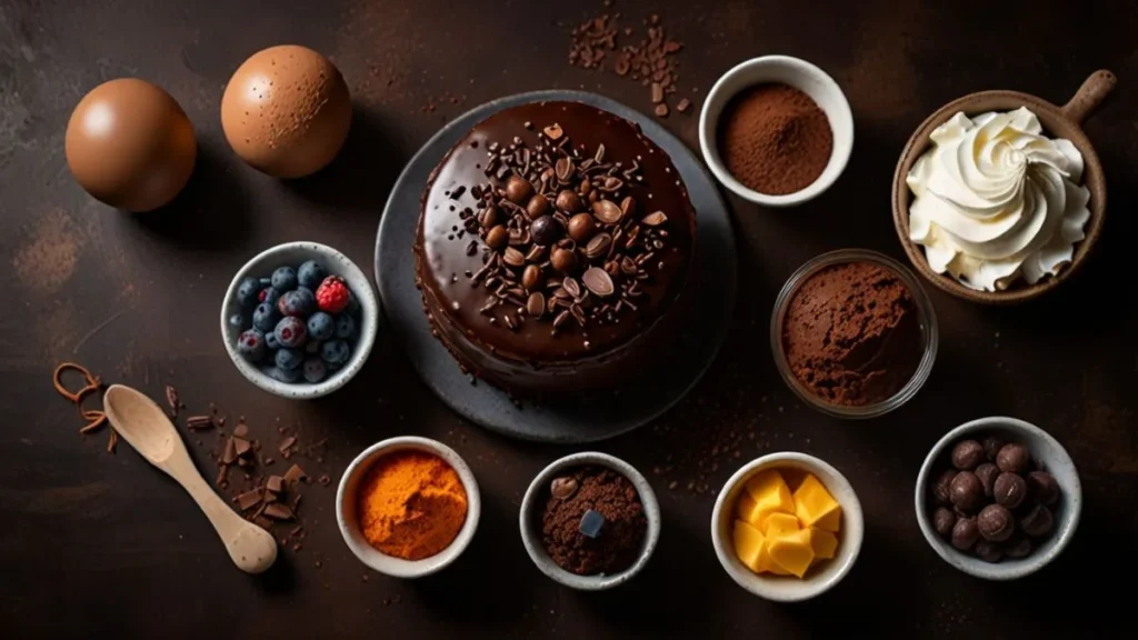 Ingredientes-Chave para um Bolo de Chocolate