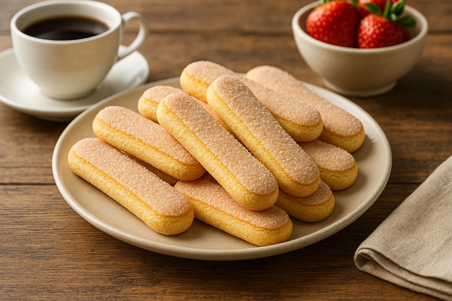 Biscoito champanhe caseiro para o café da tarde