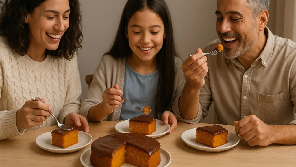 Bolo de Cenoura Fofinho em Família