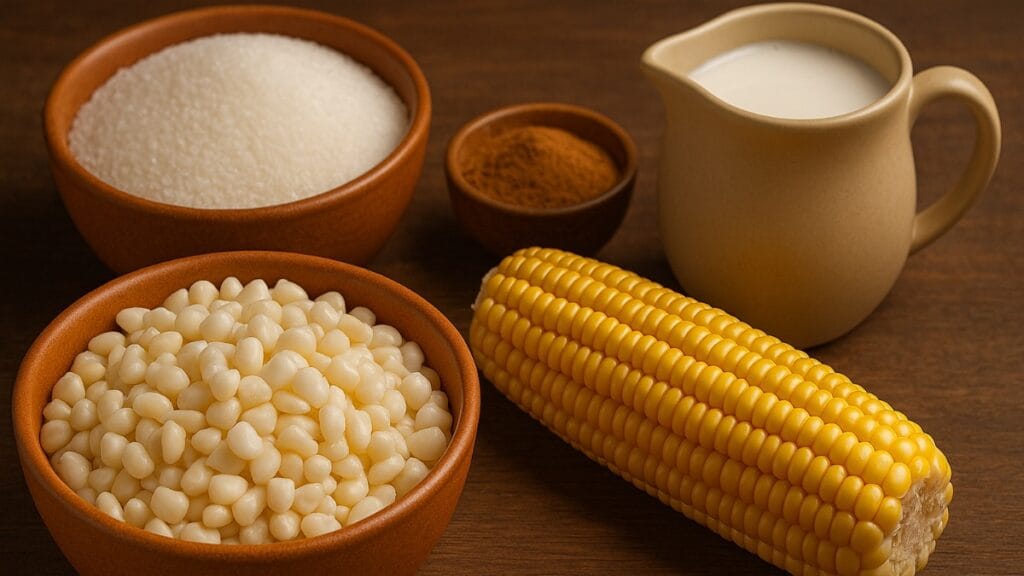 Ingredientes para Canjica Cremosa
