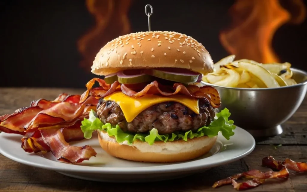 Hamburger com Bacon e Batata