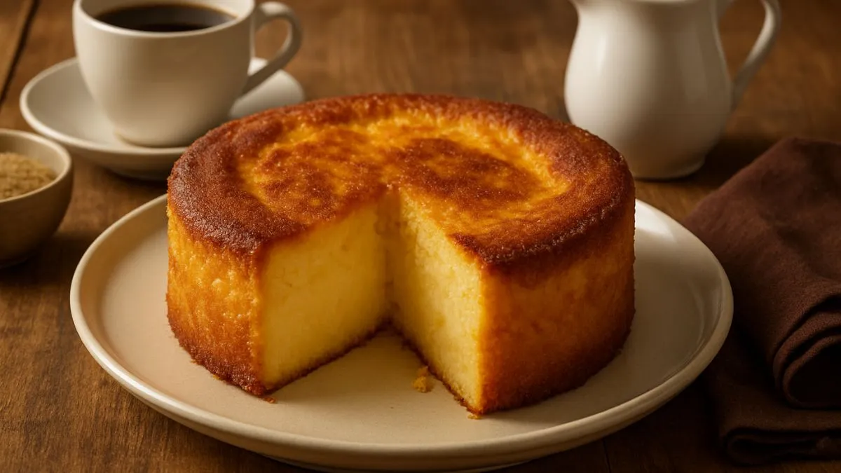 bolo de fubá airfryer cremoso com café