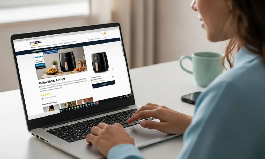comprando na amazon airfryer Philips Walita