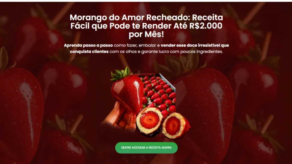 Ebook para voce aprender a lucrar com morango do amor